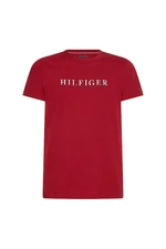 Tommy Hilfiger Tričko - CORP GRAPHIC TEE červené