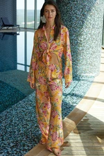 Trendyol Floral Patterned Woven Shirt and Pants Suit