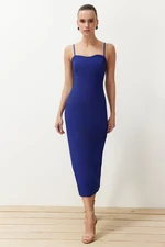 Trendyol Saks Bodycon Strappy Maxi Pencil Skirt Woven Dress