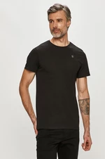 Bavlnené tričko G-Star Raw pánsky, čierna farba, jednofarebný