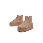 Beige women's winter ankle boots SAM 73 Cassiopeia