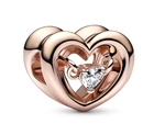 Pandora Pôvabný drops Rose Srdce s plávajúcim zirkónom Moments 782493C01
