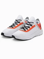 Ombre Men's sneakers with neon inserts - white