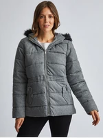 Grey quilted jacket with Dorothy Perkins fur coat