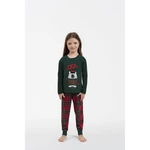 Kids' pajamas Tess, long sleeves, long legs - green/print