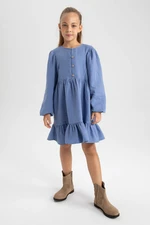 DEFACTO Regular Fit Muslin Woven Dress