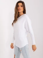 White women's oversize viscose sweater