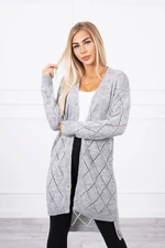 Sweater with a geometric pattern in gray color