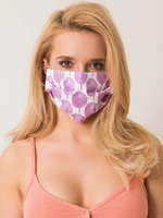 White and purple protective mask