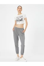 Koton Basic Jogger Sweatpants with Tie Waist Pocket