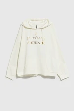 Hoodie with decorative lettering