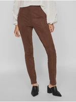 Brown Ladies Trousers VILA Sudas - Ladies