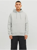 Light Grey Mens Hoodie Jack & Jones Classic - Men