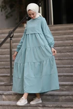 InStyle One Layer Detail Loose Hijab Dress - Mint