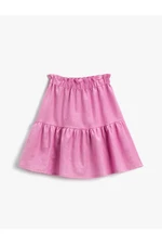 Koton Frilled Midi Skirt with Elastic Waist