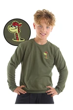 Denokids Dino Boys Khaki Sweatshirt