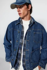 Trendyol Men's Blue Regular Fit Denim Jeans Jacket