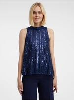 Orsay Women's Navy Blue Sequin Blouse - Women