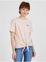 Light pink women's T-shirt with ties VANS - Women