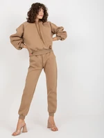 Women's basic tracksuit - beige