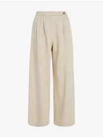 Beige women's wide trousers with linen Tommy Hilfiger - Ladies