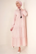 Bigdart 1627 Collar Lace Up Hijab Dress