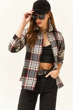 Olalook Women's Black Red Plaid Lumberjack Shirt