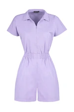 Trendyol Lilac Zipper Detailed Woven Overalls