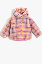 Koton Baby Girl Pink Plaid Jacket