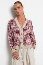 Trendyol Beige Wide Fit Knitwear Cardigan