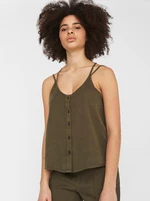 Khaki top with buttons Noisy May Maisie