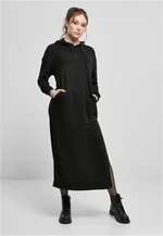 Women's Modal Terry Long Hooded Dress Black