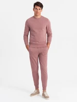 Ombre BASIC men's cotton sweatshirt set unbuttoned sweatshirt + joggers