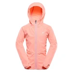 Children's softshell jacket with membrane ALPINE PRO SPERTO neon salmon