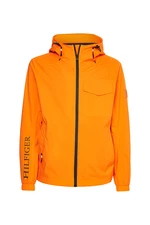 Tommy Hilfiger Bunda - TECH HOODED JACKET oranžová