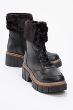 LuviShoes Faıth Black Skin Women's Boots