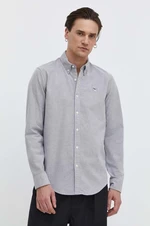 Košile Abercrombie & Fitch pánská, šedá barva, regular, s límečkem button-down