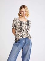 Grey patterned blouse VERO MODA Easy - Women