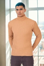 19295 Dewberry Turtleneck Mens Sweater-CREAM