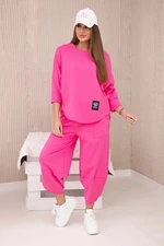 Women's set sweatshirt + pants Punto - pink