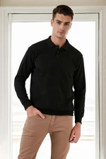 77856 Dewberry Polo Neck Mens Sweater-BLACK