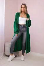 Long cardigan sweater green