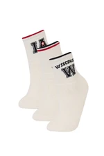 DEFACTO Size 3-Pack Cotton Ankle Socks