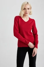 DEFACTO Regular Fit V-Neck Basic Sweater