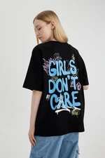 DEFACTO Cool Oversize Fit Back Printed Short Sleeve T-Shirt