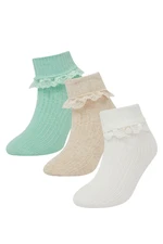 DEFACTO Baby Girl Seamless 3-Pack Cotton Long Socks