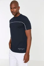 Férfi póló Trendyol TMNSS22TS0610/Navy blue