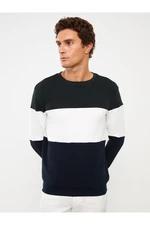 LC Waikiki Crew Neck Long Sleeve Color Block Men's Sweatshirt