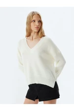 Koton V Neck Basic Long Knitted Sweater