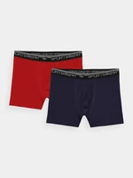 Men's Boxer Underwear 4F (2-pack) - navy blue/red